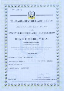 ANAPA Tax Certificate